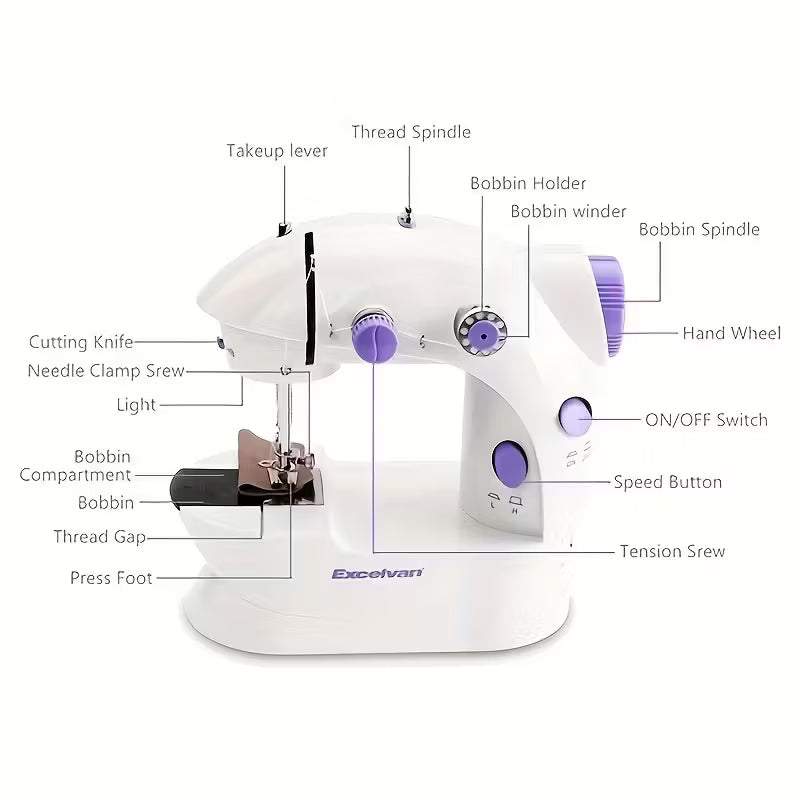 Mini Maquina Coser Portatil Con Mesa